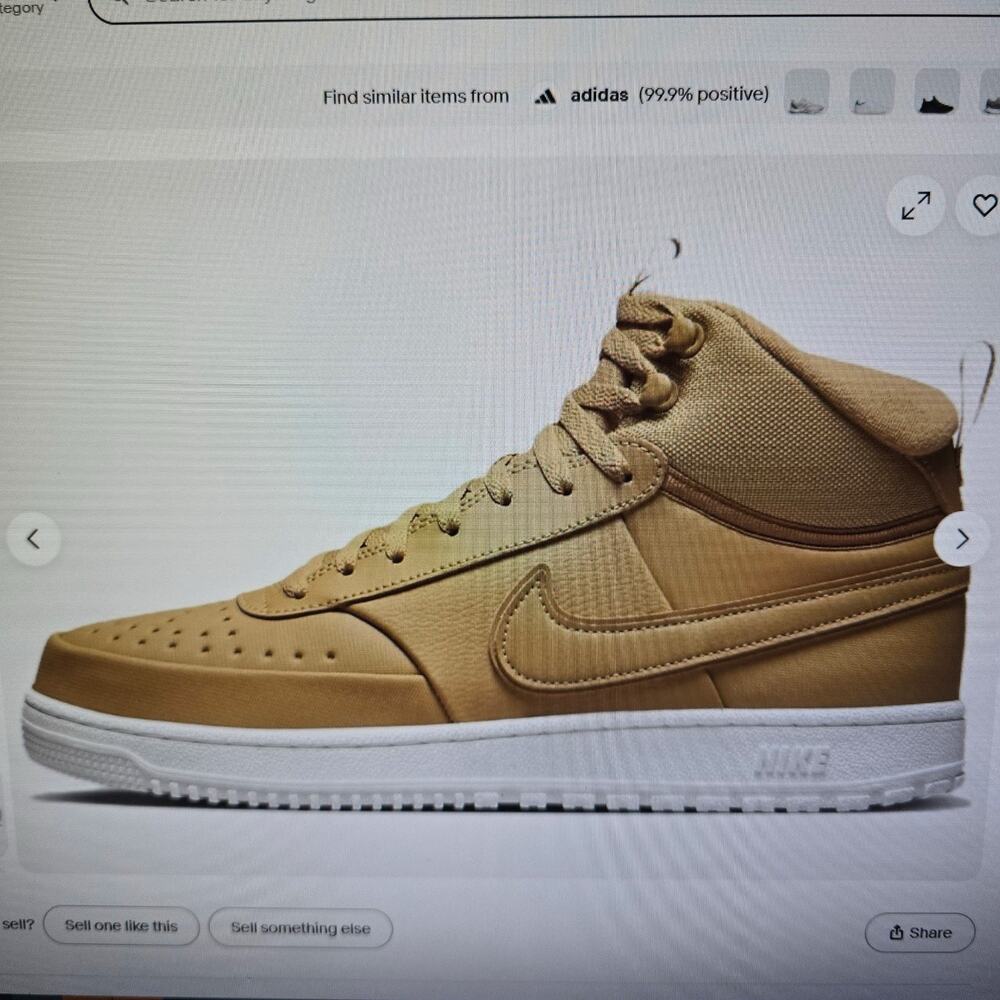 Nike Court Vision Winter Sneakers 'Elemental Gold' High Top Men's Size 11 shoes - Picture 3 of 10